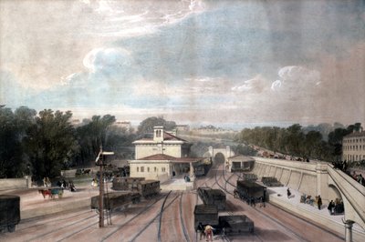 Estación de Ferrocarril de Tunbridge Wells, Kent, c.1840s de John Cooke Bourne