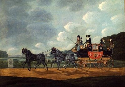 El coche de correos real, de Londres a Birmingham de John Cordrey