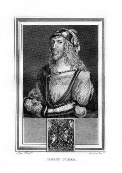 Alberto Durero, pintor y grabador del Renacimiento del Norte de Alemania, 1825 de John Corner