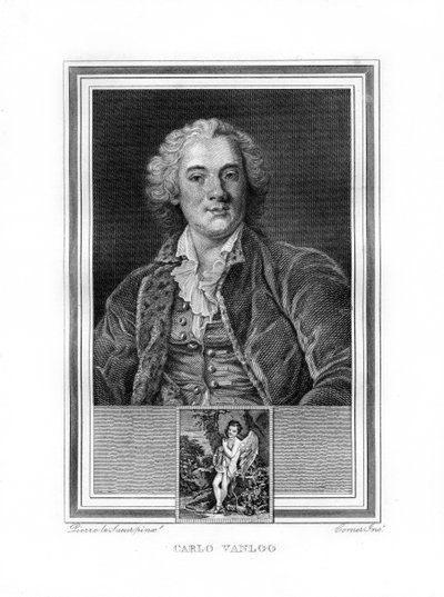 Carle o Charles-Andre van Loo, pintor de temas franceses, 1825 de John Corner