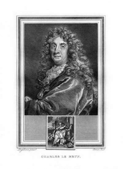 Charles le Brun, pintor de la era barroca francesa, 1825 de John Corner