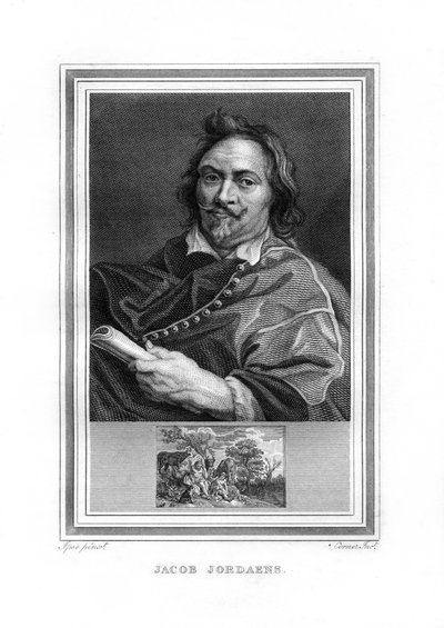 Jacob Jordaens, pintor de la era barroca flamenca, 1825 de John Corner