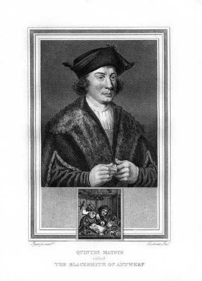 Quentin Matsys, pintor en la tradición flamenca, 1825 de John Corner