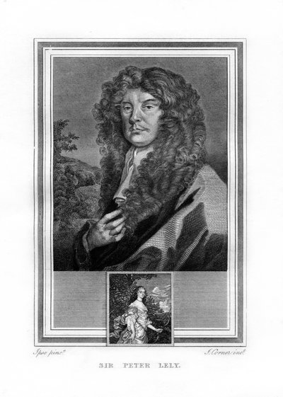 Sir Peter Lely, pintor de la era barroca nacido en Holanda, 1825 de John Corner