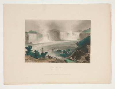 Cataratas del Niágara (desde cerca de Clifton House), ilustración para Nathaniel Parker Willis de John Cousen