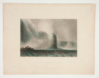 Cataratas del Niágara desde el ferry, ilustración para Nathaniel Parker Willis de John Cousen