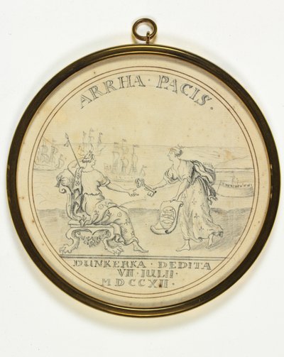 Diseño para una medalla sobre la rendición de Dunkerque de John Croker