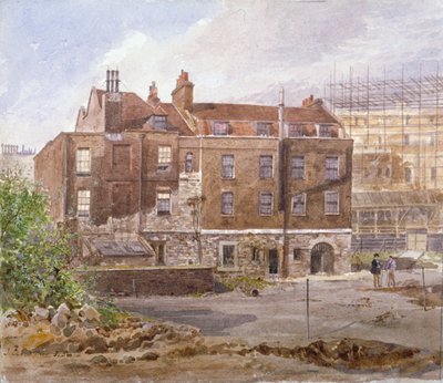 Frente este de la oficina de Almonry, Middle Scotland Yard, Westminster, Londres, 1884 de John Crowther