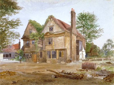 Vista Frontal de Basing Manor House, Peckham High Street, Camberwell, Londres, 1884 de John Crowther