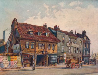 Casas en el lado oeste de Church Street, Lambeth, Lambeth Bridge Road, Londres, c1874 1926 de John Crowther