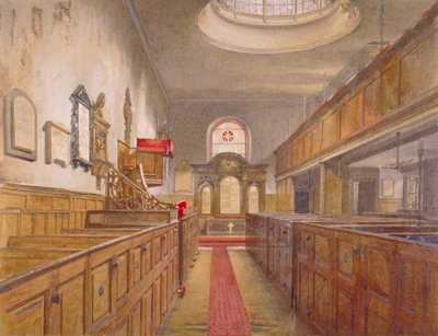 Interior de la Santísima Trinidad, Minories, Londres, 1881 de John Crowther