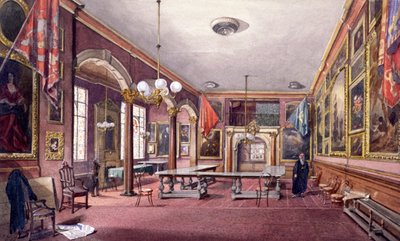 Interior del Salón de los Pintores y Tinteadores, Londres de John Crowther