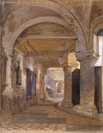 Interior del Priorato de San Bartolomé, Smithfield, Ciudad de Londres de John Crowther