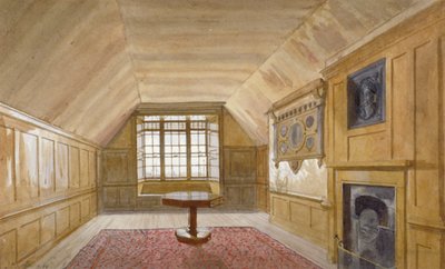 Interior de la Cámara del Consejo en la Torre Blanca, Torre de Londres, Stepney, Londres de John Crowther