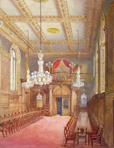 Interior del Salón de los Vintners, Upper Thames Street, Londres, 1888 de John Crowther
