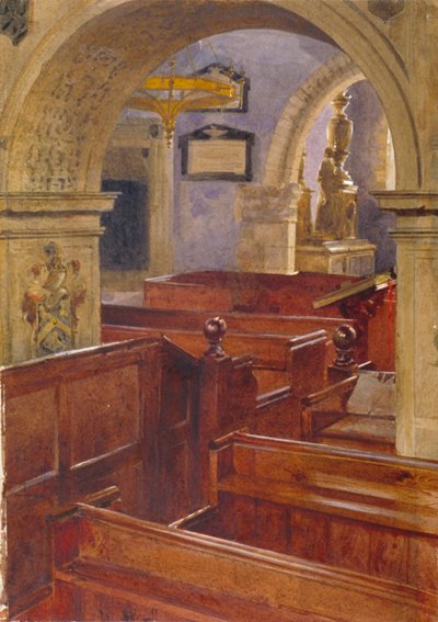 Vista interior de la Iglesia de Todos los Santos, Chelsea, Londres de John Crowther