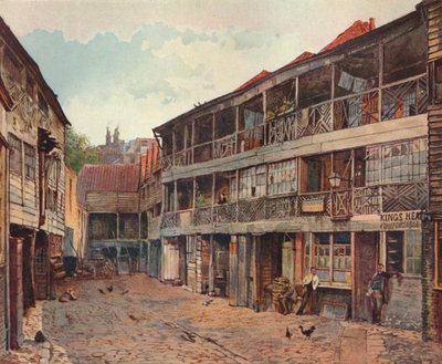 Kings Head Inn y Kings Head Inn Yard, Borough High Street, Southwark, Londres de John Crowther