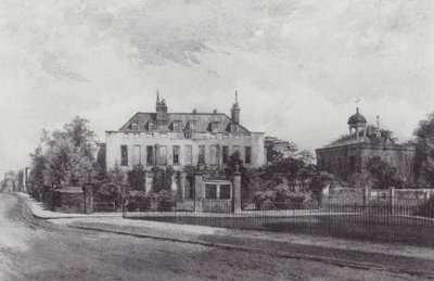 Londres perdido: Stockwell Park House, desde Stockwell Park (litografía) de John Crowther