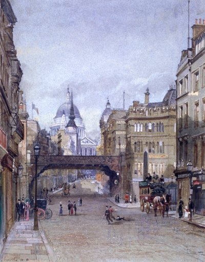 Ludgate Circus, Londres, 1881 de John Crowther