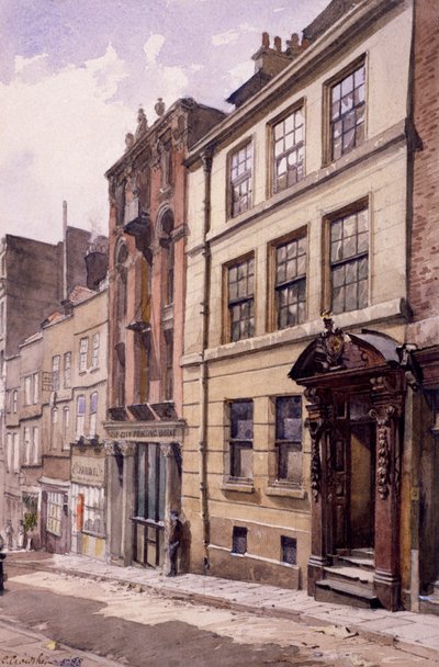 Salón de los Pintores y Tinteadores, Little Trinity Lane, Londres, 1888 de John Crowther