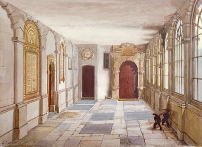 Pasaje que conduce a la capilla, Charterhouse, Londres, 1885 de John Crowther