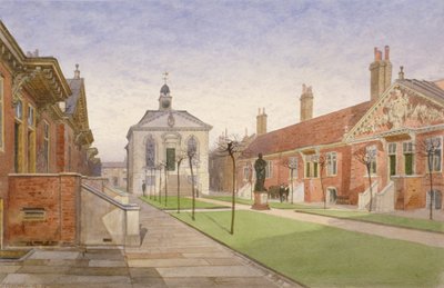 Asilos de la Trinidad y Capilla de la Trinidad, Mile End Road, Stepney, Londres, 1883 de John Crowther