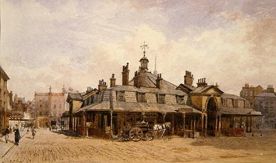 Vista del mercado de Oxford, St. Marylebone, c.1880 de John Crowther