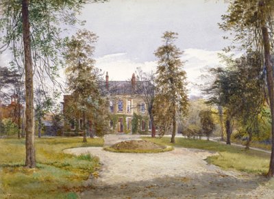 Vista de Stockwell Park House desde el jardín, Lambeth, Londres, 1887 de John Crowther