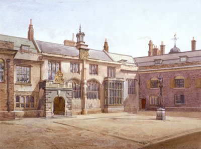Vista del Salón de Pensionistas de Sutton, Charterhouse, Londres, 1885 de John Crowther