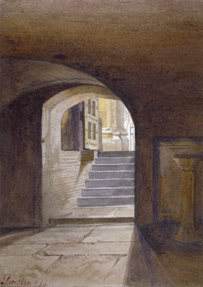 Vista de la Capilla de San Pedro ad Vincula en la Torre de Londres, 1884 de John Crowther
