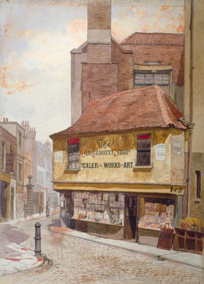 Vista de la tienda de curiosidades, Portsmouth Street, Westminster, Londres, 1879 de John Crowther