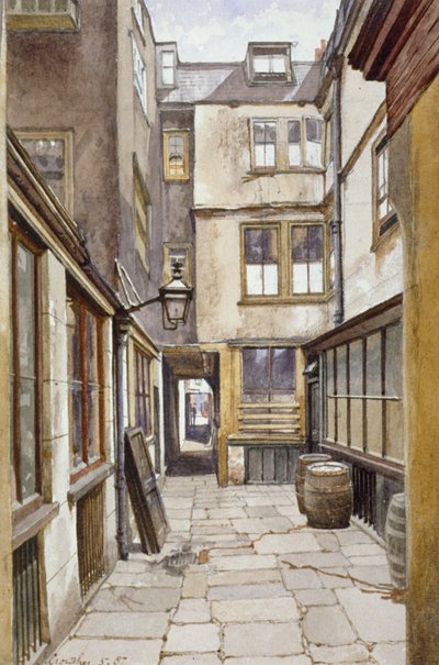 Vista del Patio que Conduce al Club Adelphi, Westminster, Londres de John Crowther