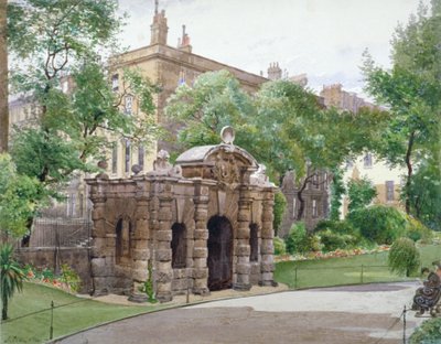 Vista del frente sur de York Watergate, Buckingham Street, Westminster, Londres de John Crowther