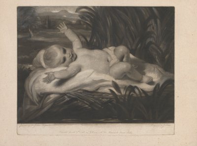 Moisés en los juncos [Niño reclinado] de John Dean
