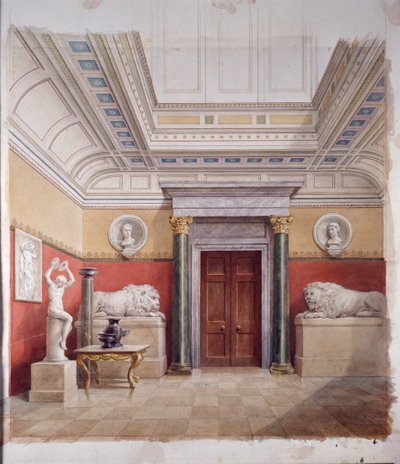 La Galería de Esculturas, extremo norte, c.1870 de John Dibblee Crace
