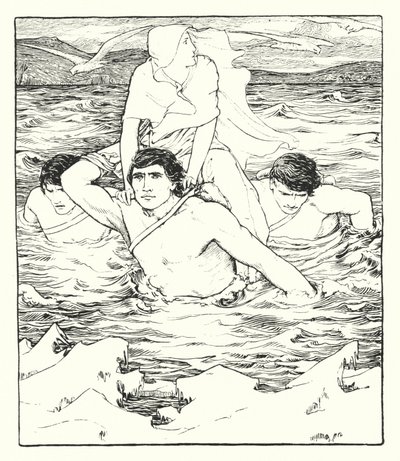 Ilustración para La historia de Deirdre (litografía) de John Dickson Batten