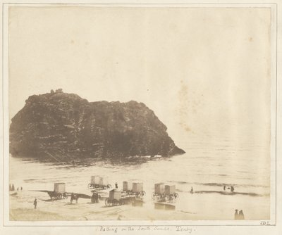 Baño en las arenas del sur, Tenby. de John Dillwyn Llewelyn
