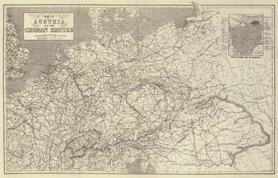 Mapa de Austria y el Imperio Alemán de John Dower