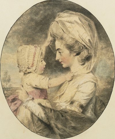 Retrato de la Sra. Hartop y su Hijo, 1780 de John Dowman