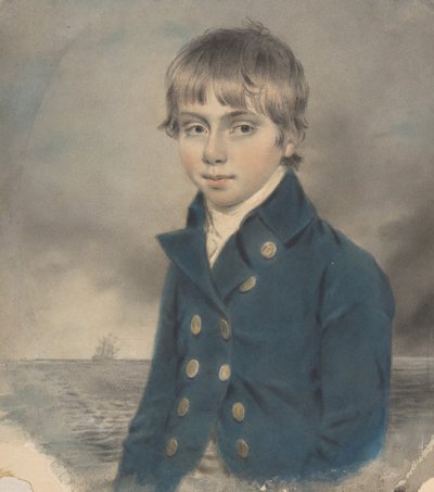 Retrato de recuerdo de un joven guardiamarina de John Downman