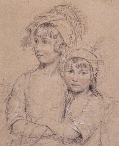 Las señoritas Rigby, las dos hijas del Sr. Rigby de Norwich, un célebre cirujano, 1778 de John Downman