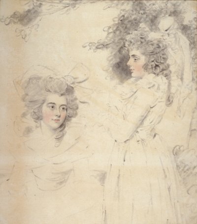 Retrato de Georgiana, Duquesa de Devonshire y Lady Elizabeth Foster de John Downman