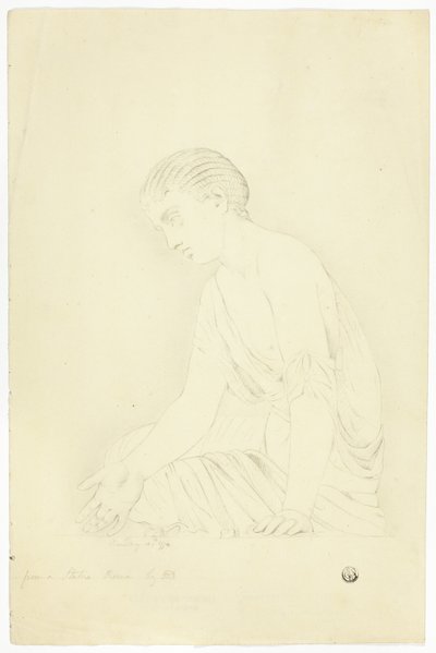 Estatua de niña sentada de John Downman