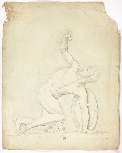 Guerrero herido de la estatua en Roma de John Downman