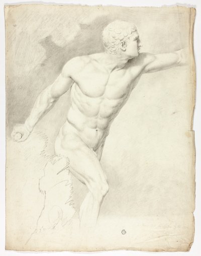El Gladiador Borghese de la estatua en Roma de John Downman