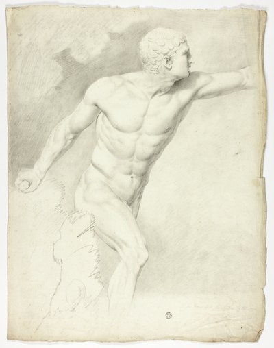 El Gladiador Borghese de la estatua en Roma de John Downman