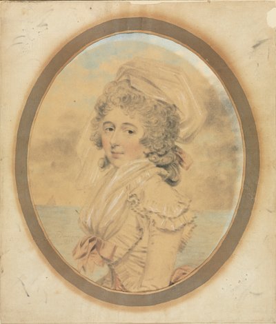Joven dama con un lazo rosa en su corpiño, 1792 de John Downman