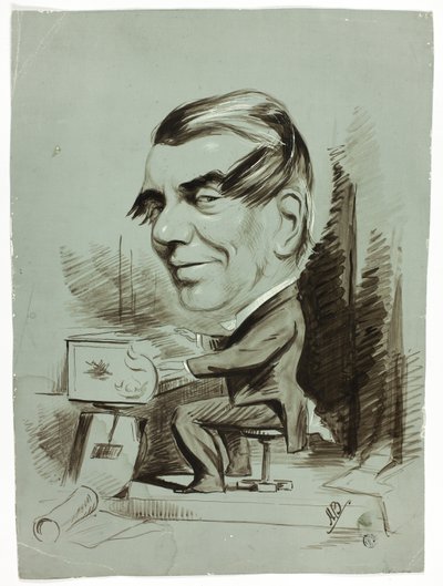 Caricatura de pianista de John Doyle