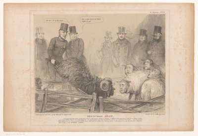 Caricatura con Lord Brougham como un carnero negro Espectáculo de Navidad (título en el objeto) Bocetos HB (título de la serie en el objeto) de John Doyle