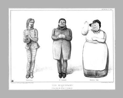 El misionero. O una escena de la antigua obra de teatro El hipócrita, 1835 de John Doyle